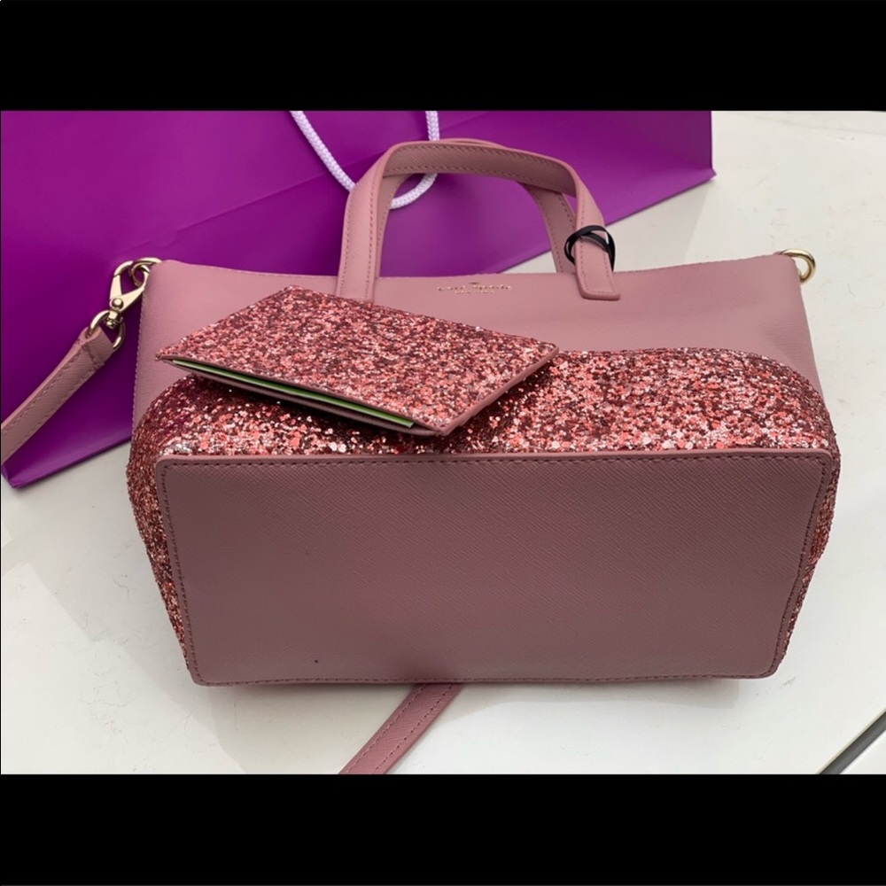 Kate Spade Greta court glitter satchel +wallet set - Picture 3 of 8